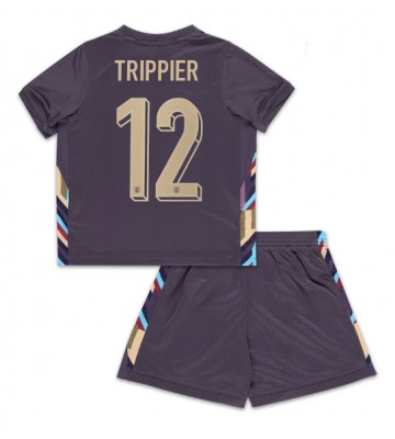 England Kieran Trippier #12 Borta Kläder Barn EM 2024 Kortärmad (+ Korta byxor)